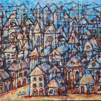 The evening, the old town
