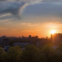 Above the city