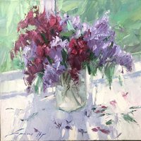 Lilac on the windowsill