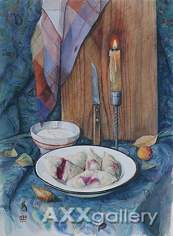 Dumplings with cherries