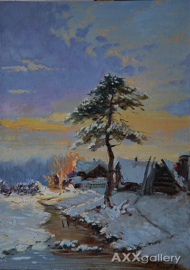 Winter. Rural landscape