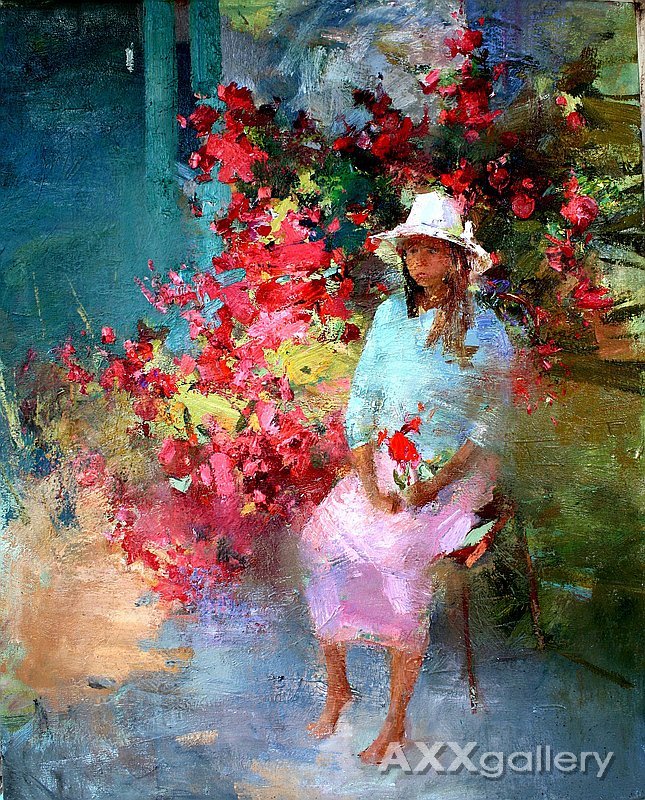 The girl in roses