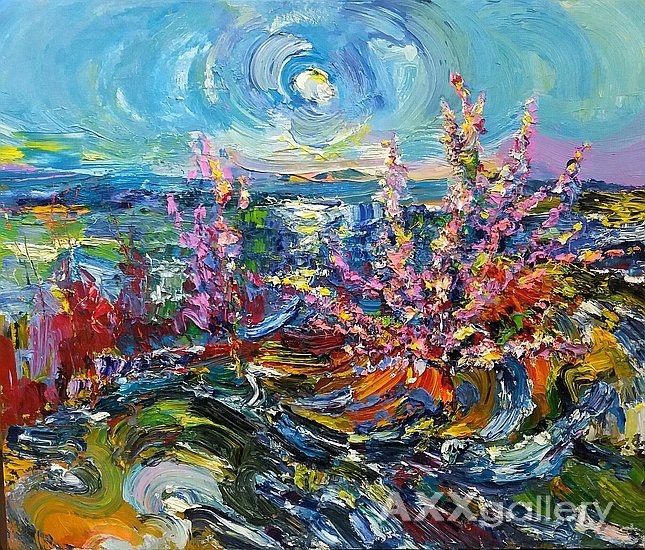 Blooming peach. Spring