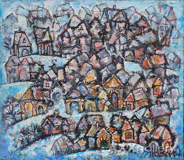Сказочный городок. Зима.