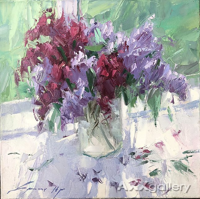 Lilac on the windowsill