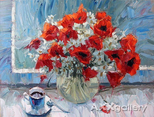 Red poppies