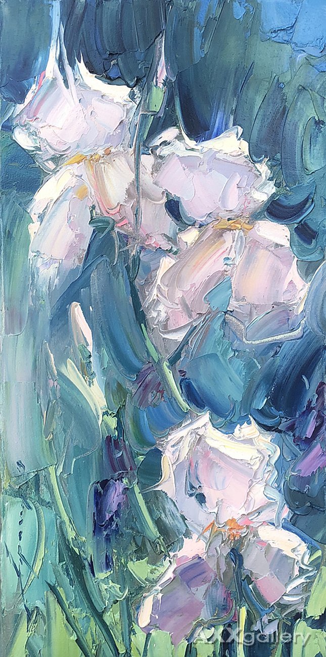 Irises on the blue