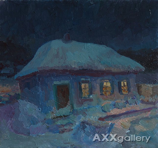 The old hut under the snow