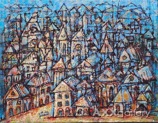 The evening, the old town